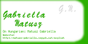 gabriella matusz business card